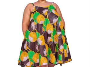 House of Jomet FREEDA Multi A line African Print dress