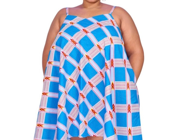 House of Jomet JOJO Multi A line African Print dress