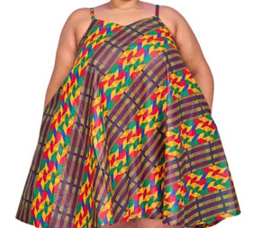 House of Jomet LELE Multi A line African Print dress