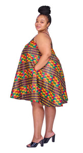 House of Jomet LELE Multi A line African Print dress